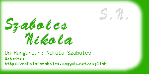 szabolcs nikola business card